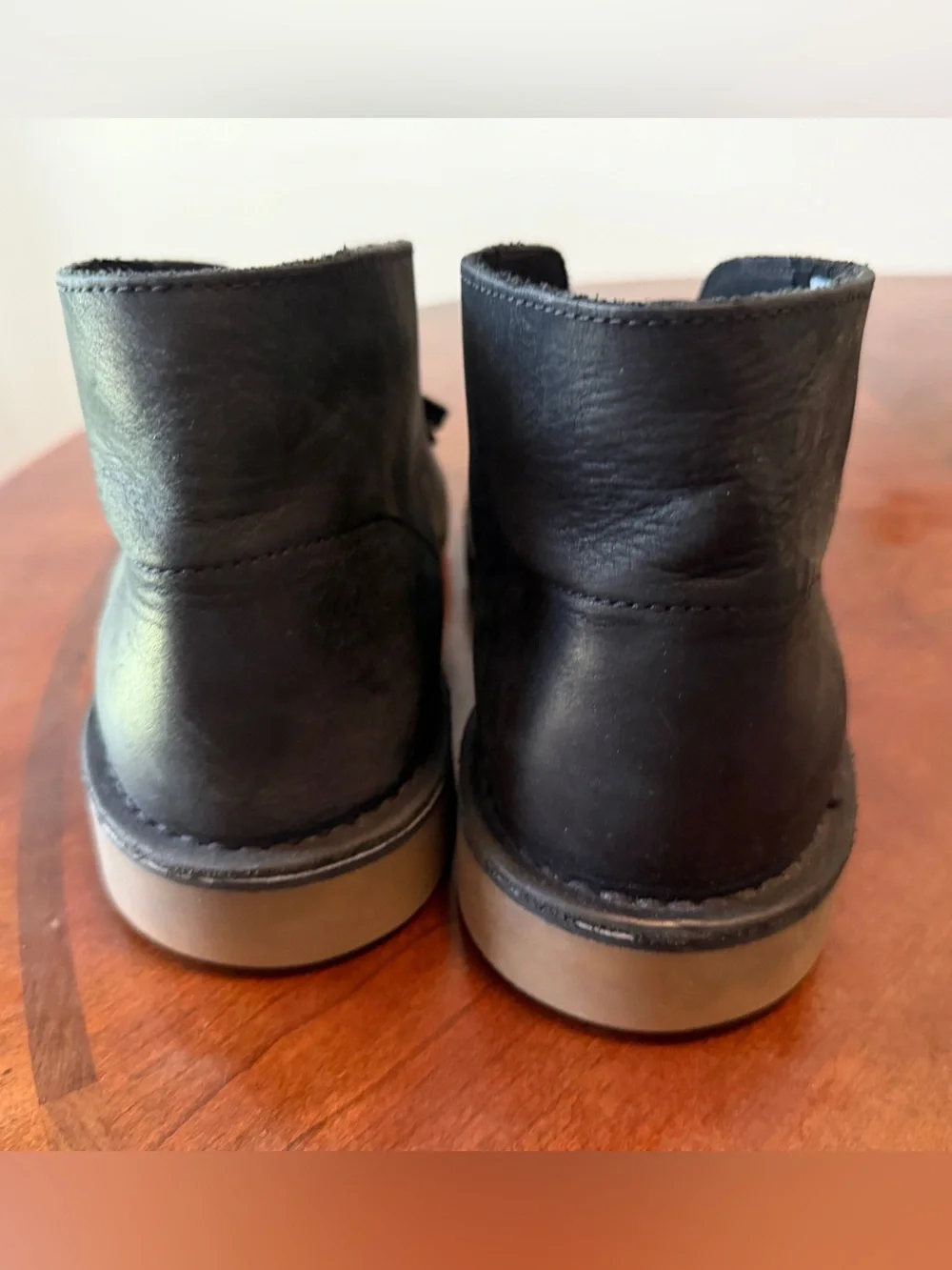 Clarks Bushacre ll Chukka Boot Black Leather Lace up Ankle Boots Men’s Size 9.5